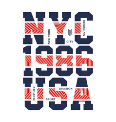 Nyc 1986 Usa Typography Design