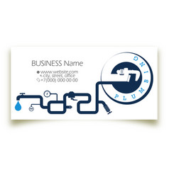 Water Pipes And Wrench Plumbing Business Card