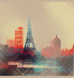 Abstract Cityscape Halftone Dots Background