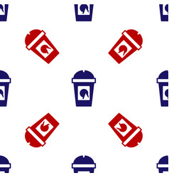 Blue And Red Coffee Cup To Go Icon Isolated