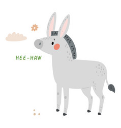 Donkey Saying Hee-haw Cute Farm Animal Talking