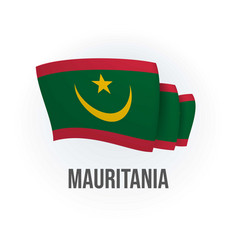 Mauritania Flag Bended Flag