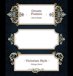 Set Of Ornate Frames In Victorian Style