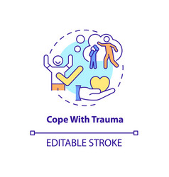 Cope With Trauma Concept Icon