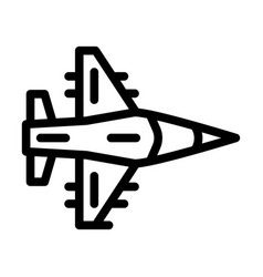 Fighter Jet Airplane Aircraft Line Icon