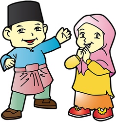 Melayu Children In Patani Cartoon