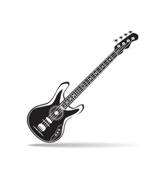 Black And White Bass Guitar