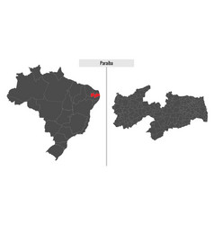 Map Of Paraiba State Of Brazil