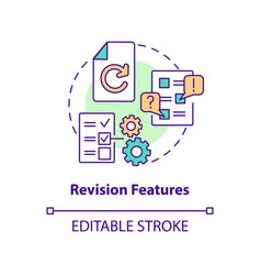 Revision Features Concept Icon