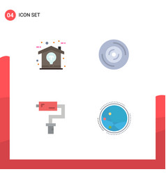 Set 4 Commercial Flat Icons Pack For Creative