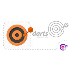 Target Icon Dart Board Archery Board Isolated