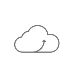 Upload Icloud Business Icon With Black Outline