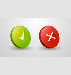 3d Check Mark Icons For Web Checkmark X Symbols