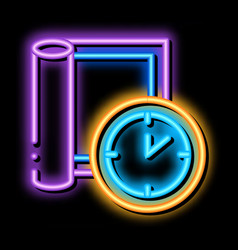 Carpet Cleaning Timeout Neon Glow Icon