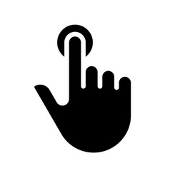 Finger Touch Black Glyph Icon