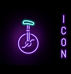 Glowing Neon Line Unicycle Or One Wheel Bicycle