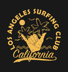 Los Angeles Surfing Club California Grunge Print