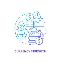 Currency Strength Blue Gradient Concept Icon