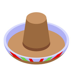 Mexican Hat Icon Isometric Funny Baby