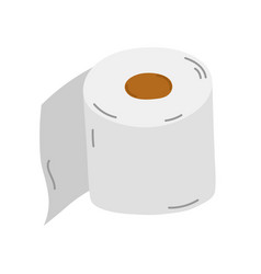 Roll Toilet Paper In Cartoon Style