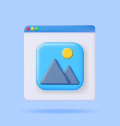 3d Gallery Icon In Browser Window