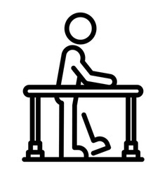 Rehabilitation Walking Icon Outline Style