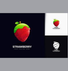 Strawberry Logo Design With Gradient