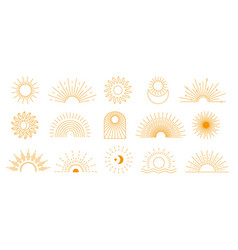 Bohemian Sunburst Sunrise Symbol Sun And Moon