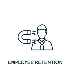 Employee Retention Icon Monochrome Simple Talent