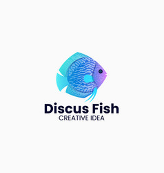 Logo Discus Fish Gradient Colorful Style