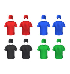 Basebal Cap And Tshirt Colored Sets