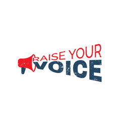 Megaphone Raise Your Voice Red Stamp Graphic