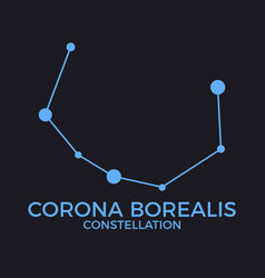 Corona Borealis Constellation Stars In Night