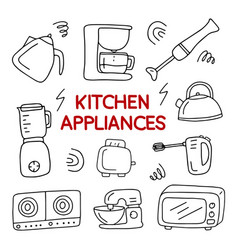 Set Of Of Kitchen Appliances