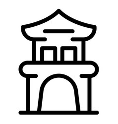 City House Icon Outline Japan Kyoto