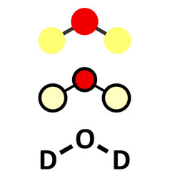 Deuterium Oxide Heavy Water Molecule