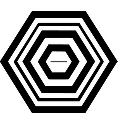 Hexagon - Black And White