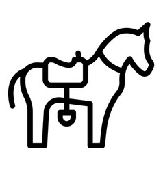 Hippodrome Horse Icon Outline Race Sport