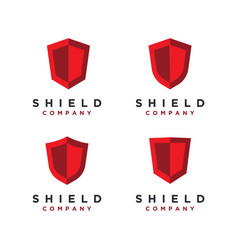 Red Shied Logo Set Template