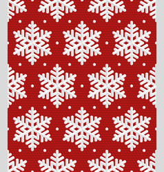 Red christmas seamless background with snowflakes Vector Image
