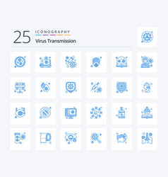 Virus Transmission 25 Blue Color Icon Pack