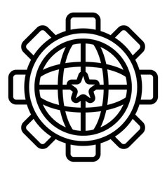 Global Move Effort Icon Outline Style