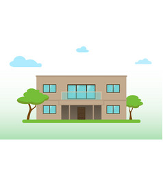 House In Flat Design Style