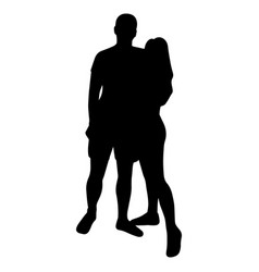 Loving Heterosexual Couple Silhouette