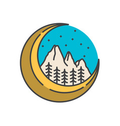 Moon And Mountain Logo