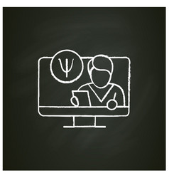 Online Psychiatry Chalk Icon