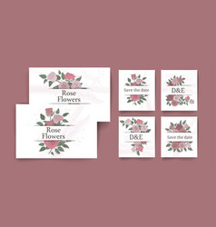 Save The Date Set Of Templates For Wedding