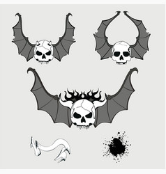 Winged Skull Tattoo Sticker Pack