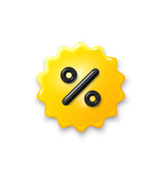 Discount Percentage Icon Symbol 3d Price Coupon