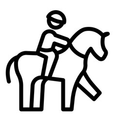 Jockey Horse Cup Icon Outline Derby Horse